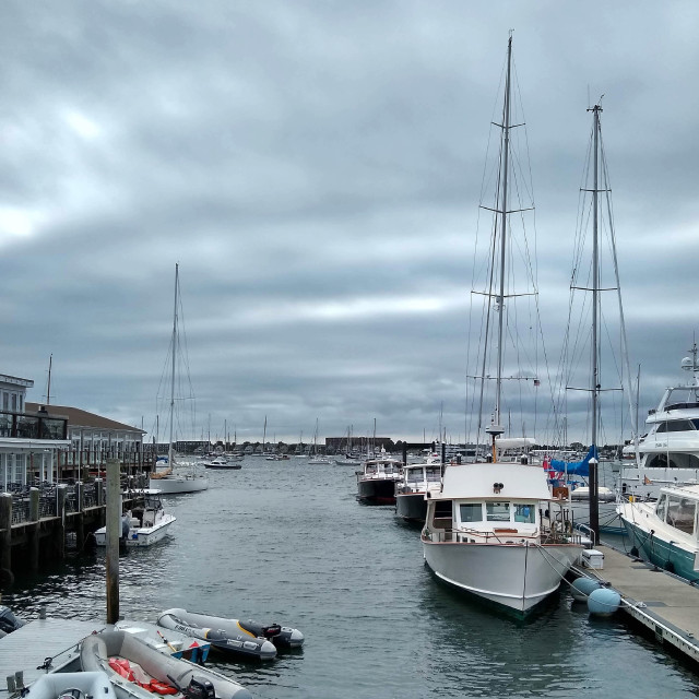 "Newport Harbor Boats" stock image