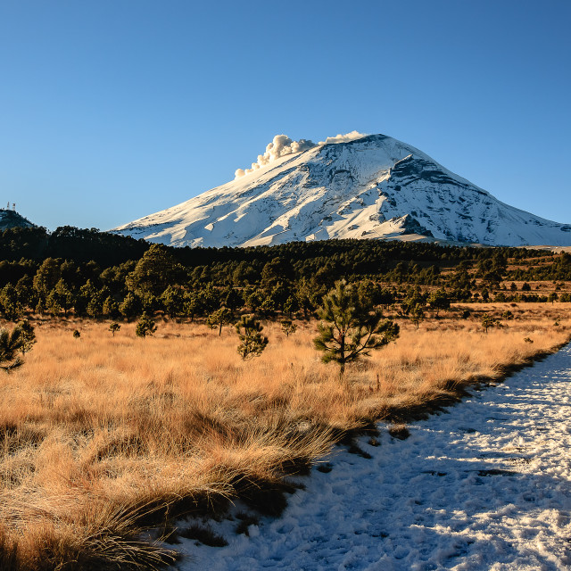"Snowy Popocatepetl" by Expvisual Filmmaking and Photography SAS de CV - $3.76 "Snowy Popocatepetl" stock image