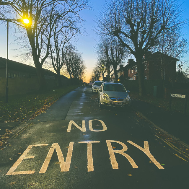 "No Entry" stock image