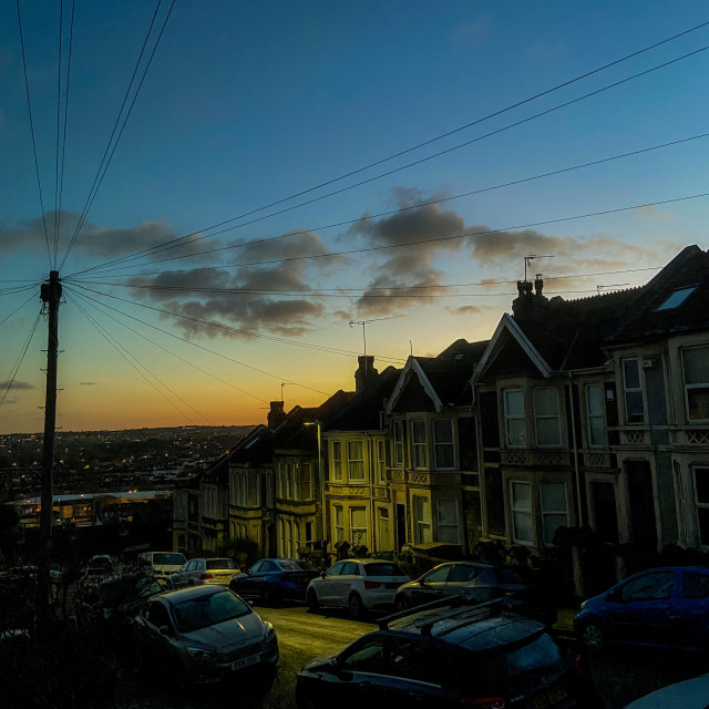 "Sunrise over Bristol" stock image