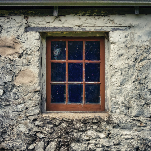 "Window in an Old Stone Wall" stock image