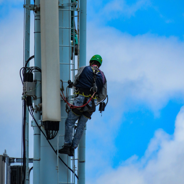 "Cell Towers" stock image