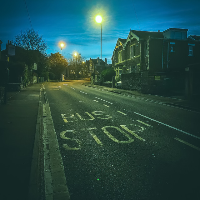 "The Bus Stop" stock image