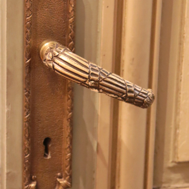 "Old Brass Door Handle" stock image