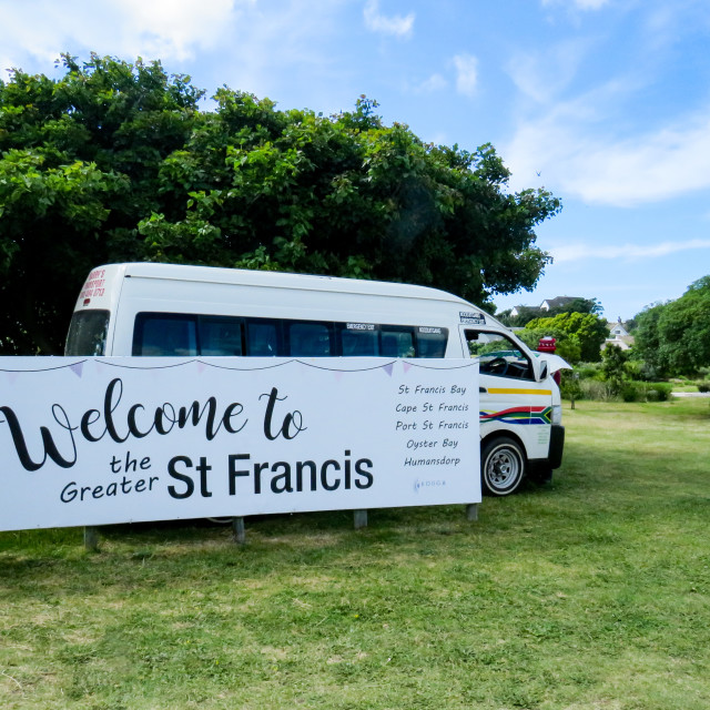 "St Francis Welcome" stock image