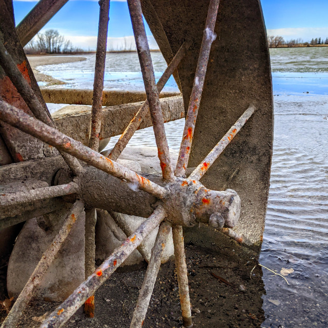 "Rusty dock wheel" by MLLL Photography - $25.35 "Rusty dock wheel" stock image