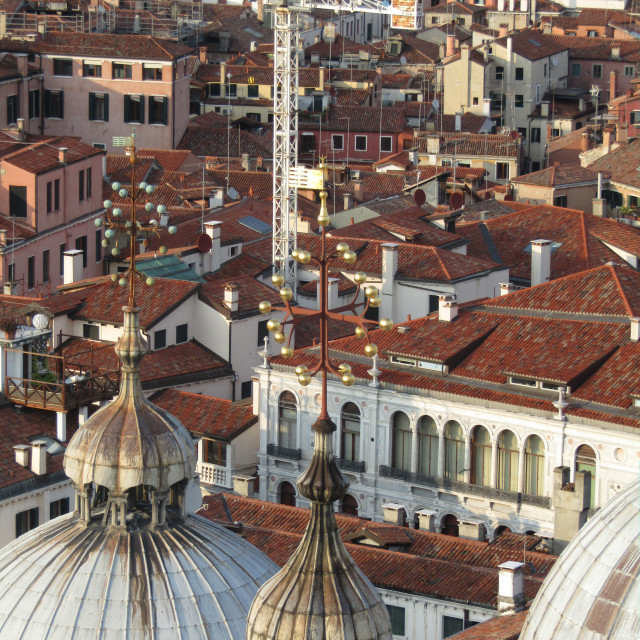 "Venice roofs" stock image