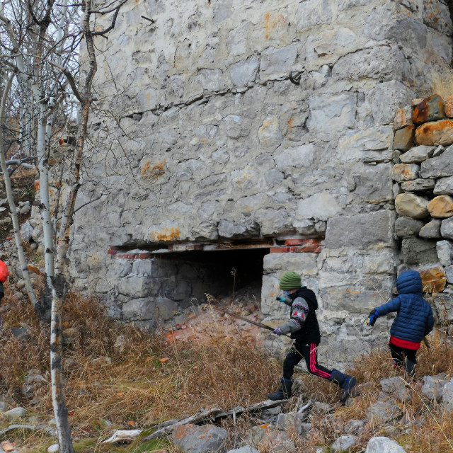 "Children play at the mine" by MLLL Photography - $30.42 "Children play at the mine" stock image