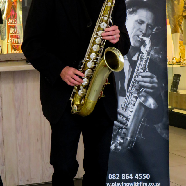 "Sax Player" stock image