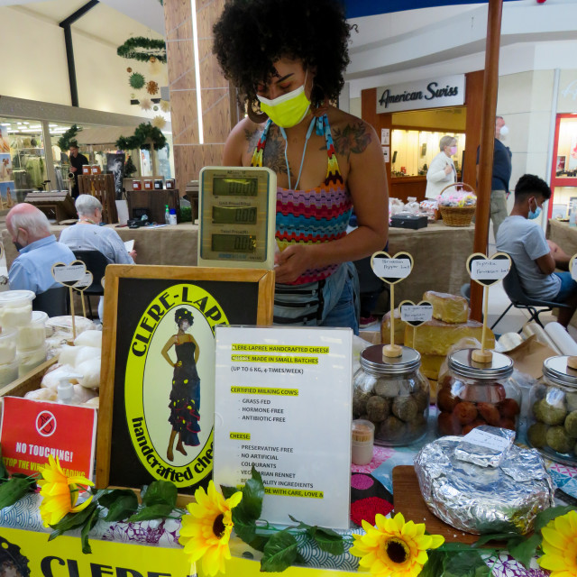 "The Cheese Lady" stock image