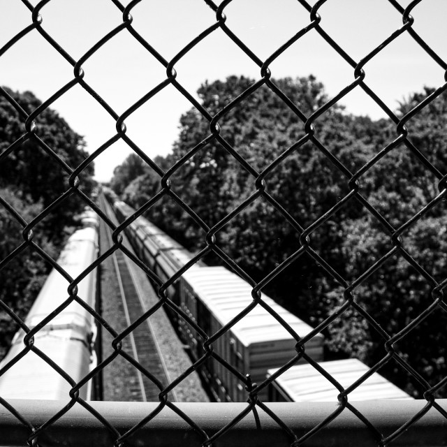 "Train Link Fence" stock image