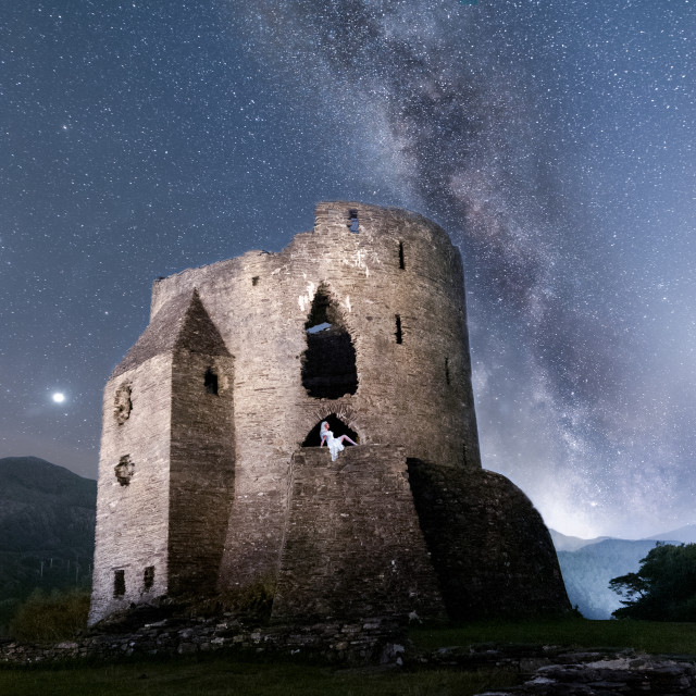 "Princess in the Castle, under a starry sky, Dolbadarn Castle" by Kat Lawman - $37.04 "Princess in the Castle, under a starry sky, Dolbadarn Castle" stock image