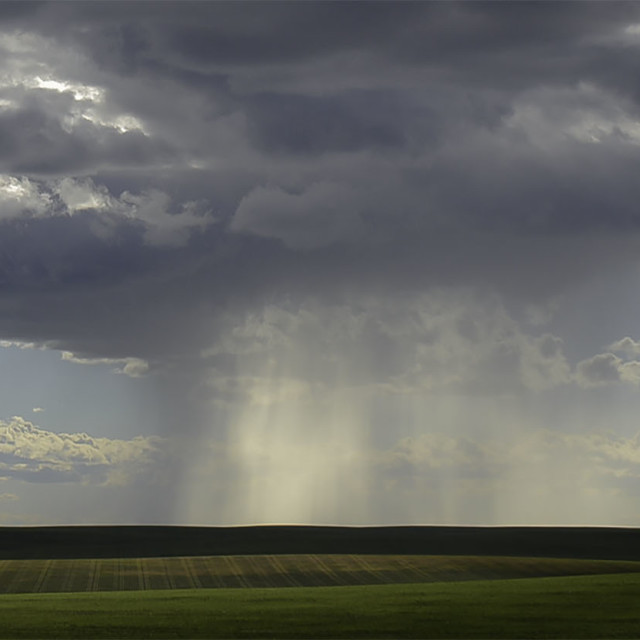 "Thunderstorm Over Fields" by West · River · Photography - £11.00 "Thunderstorm Over Fields" stock image