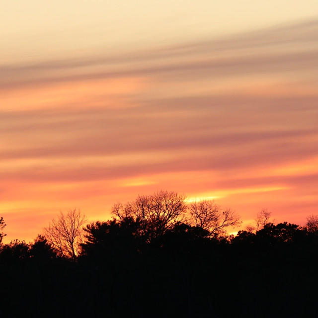 "Sky’s on fire" stock image