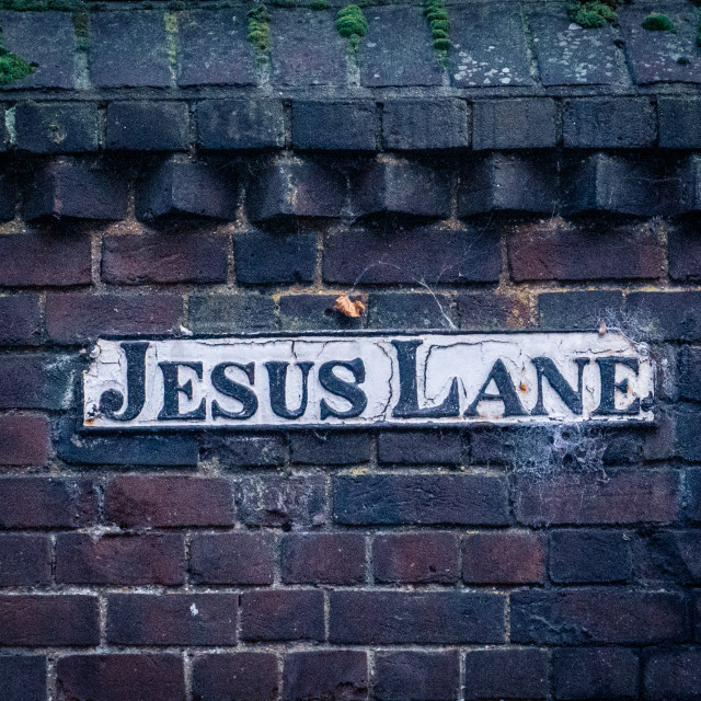 "Jesus Lane Cambridge" stock image