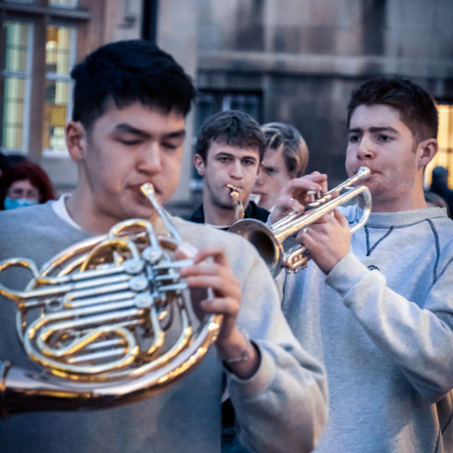 "Street Performers Cambridge" stock image