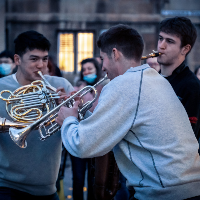 "Street Performers Cambridge" stock image