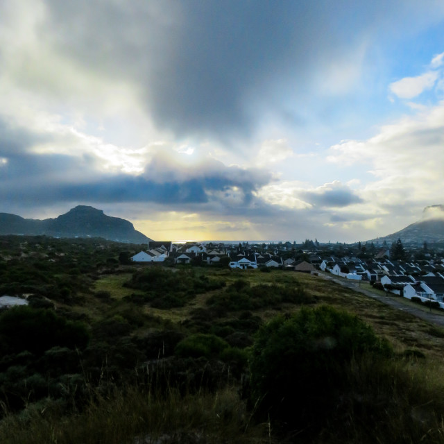 "Fish Hoek Sunrise" stock image