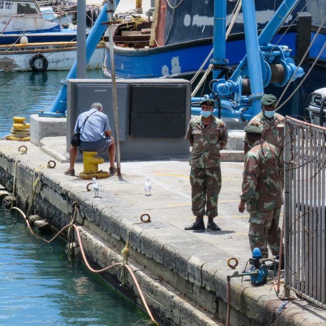 "SANDF buying fish" stock image