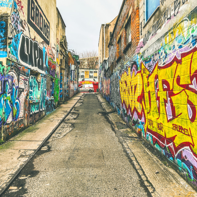 "Graffiti alley" stock image