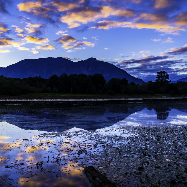 "Golden Hour at Mt Si" stock image