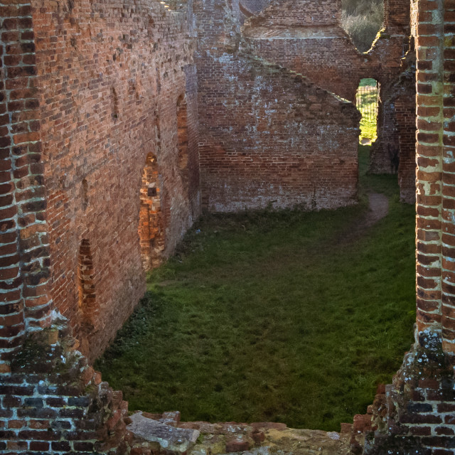 "Someries Castle, Luton Drone View" stock image