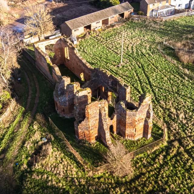 "Someries Castle, Luton Drone Shot" stock image