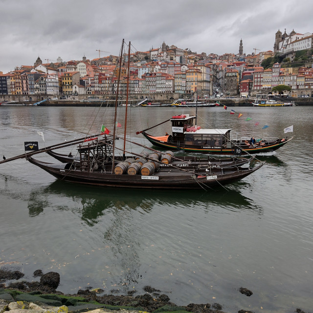 "Rabelo Boats on the Rio Douro" stock image