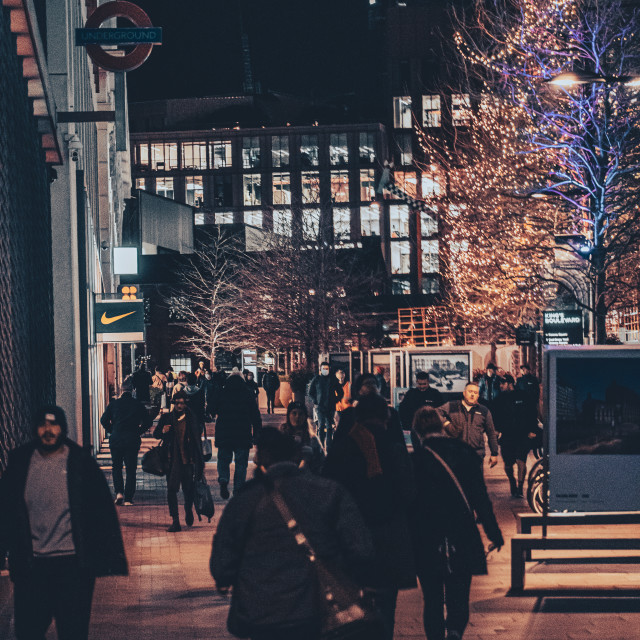 "Pancras Square Winter Evening" stock image