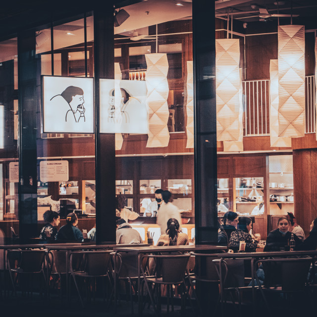 "Cafe BAO Kings Cross Dinner Time" stock image