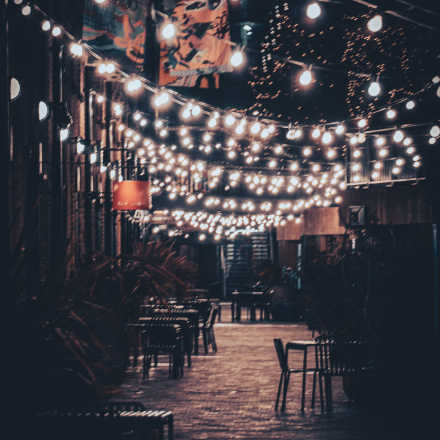 "Coal Drops Yard Winter Night" stock image