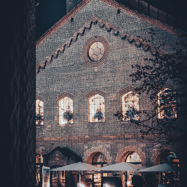 "German Gymnasium Evening Cinematic" stock image