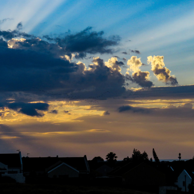 "Fish Hoek Sunrise •" stock image