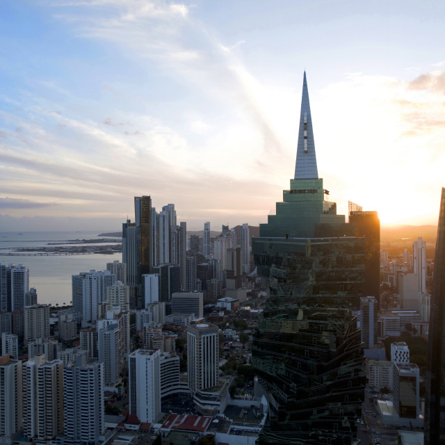 "Downtown Panama" stock image