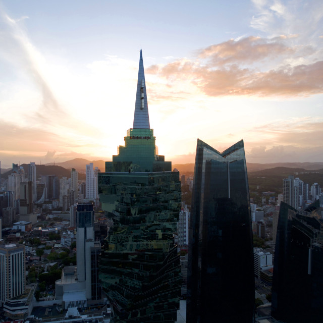 "Atardecer Nuestra Ciudad" stock image