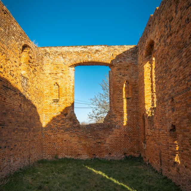 "Inside Someries Castle" stock image