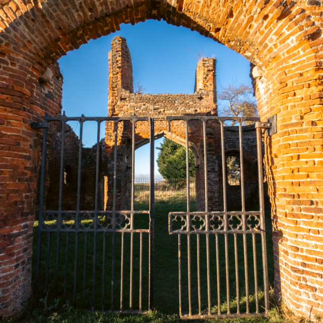 "Someries Castle Gate" stock image