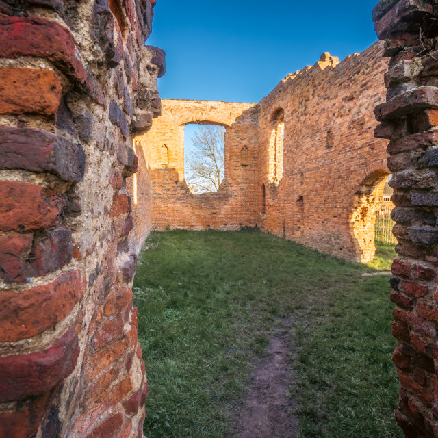 "Someries Castle Blue Sky" stock image