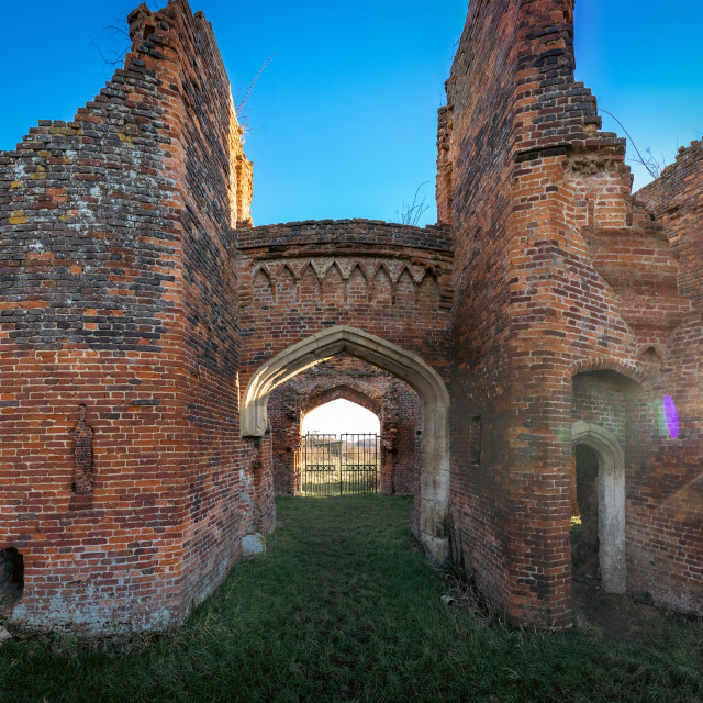 "Someries Castle Panorama" stock image