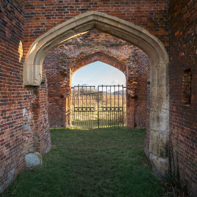 "Someries Castle Archway" stock image