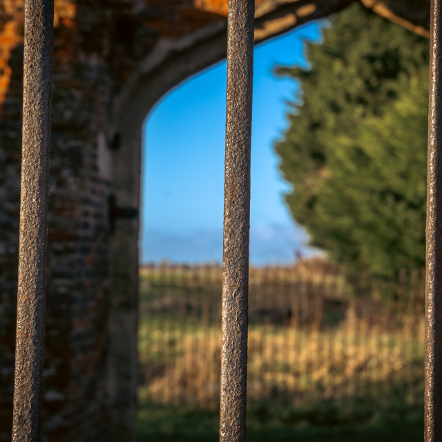 "Someries Castle Gate" stock image