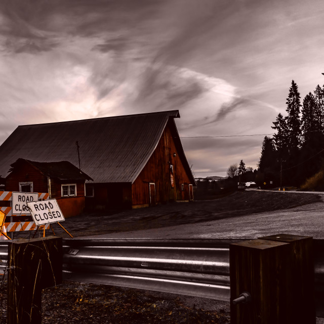 "Road Closed!" by Last Lite Photography - $36.90 "Road Closed!" stock image