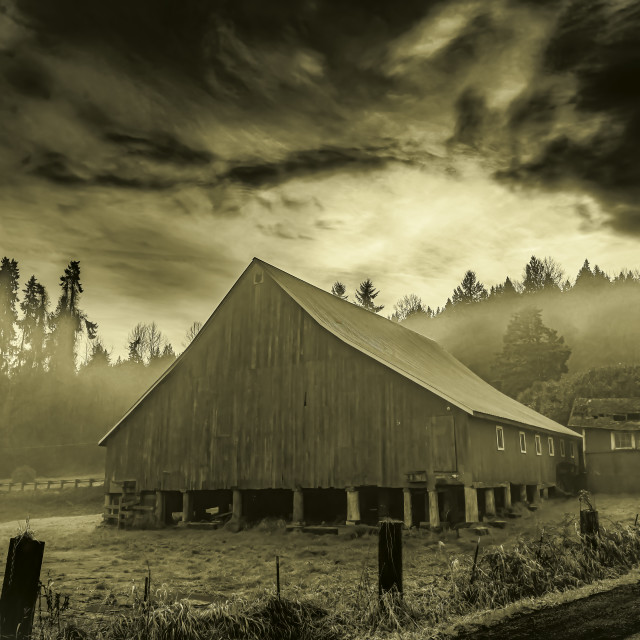 "NE 100th Barn" by Last Lite Photography - $36.90 "NE 100th Barn" stock image