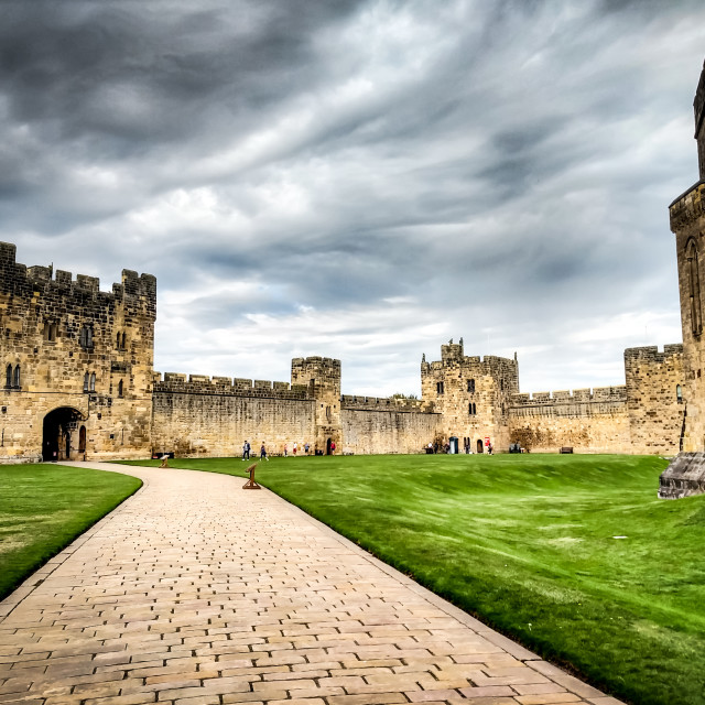 "Alnwick Castle, Northumberland." stock image