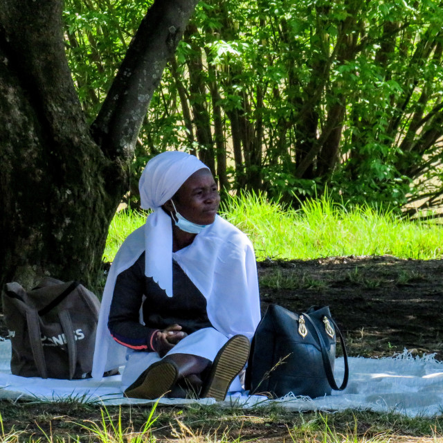 "Waiting for the Preacher" stock image