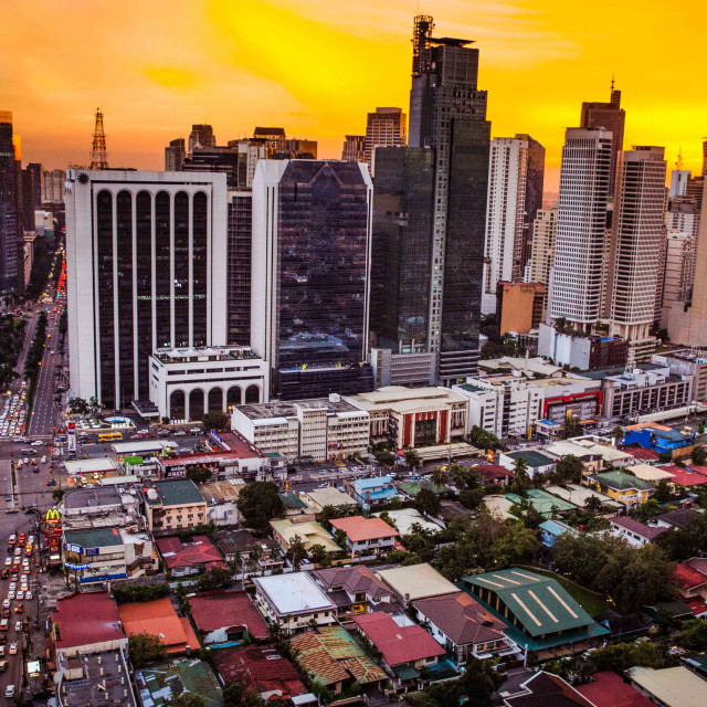 "Skyline Manila" stock image