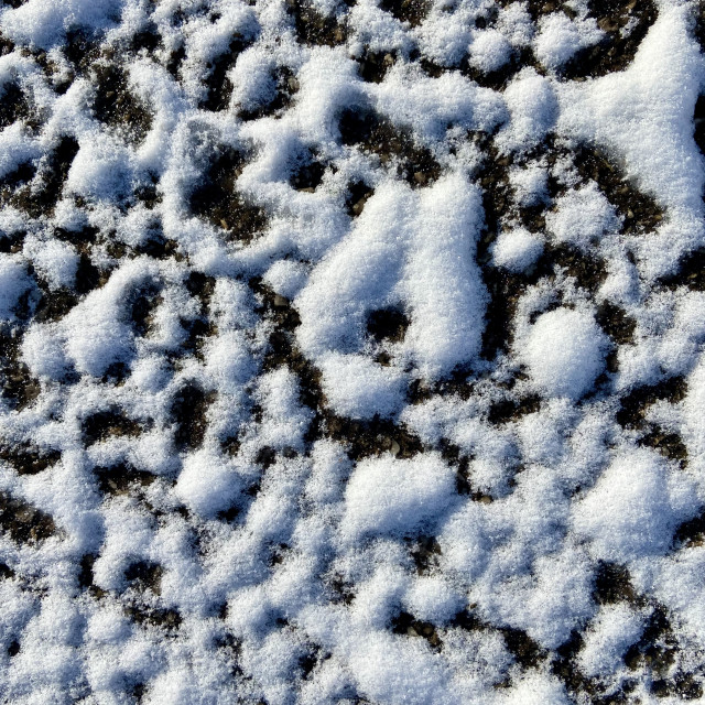 "Snow patterns- Greystone, Asheboro, NC" stock image