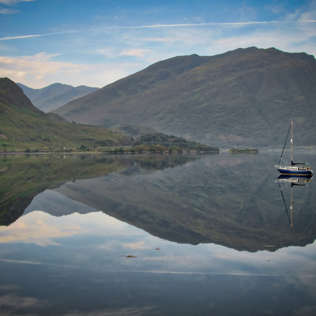 ""Mystique" on Loch Duich" stock image