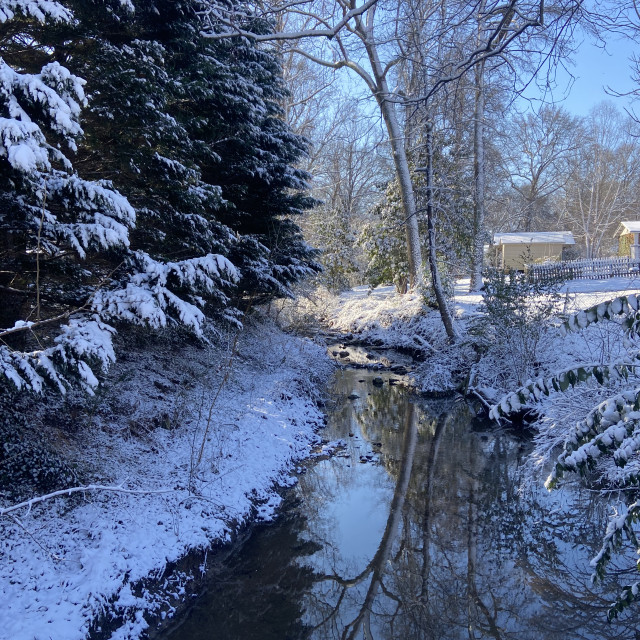 "Snowy Greystone- Asheboro, NC" stock image