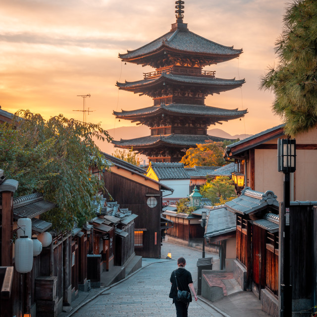 "Yasaka at Sunset" stock image